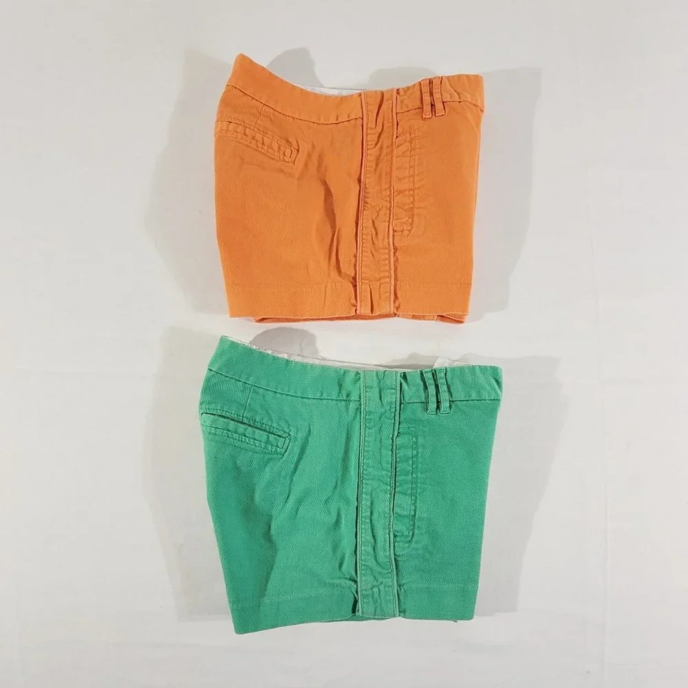 2 PR BANANA REPUBLIC Women's 2 (Actual 29" x 3") Martin Fit Stretch Chino Shorts - Picture 3 of 5